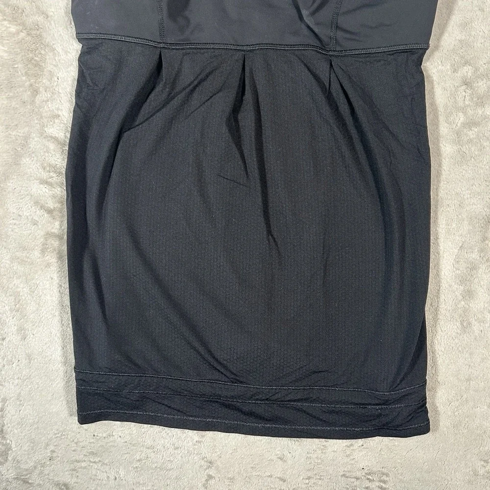 Lululemon Run Tame Me Top Black Size 8 Activewear Tank Drawstring Hem Athleisure